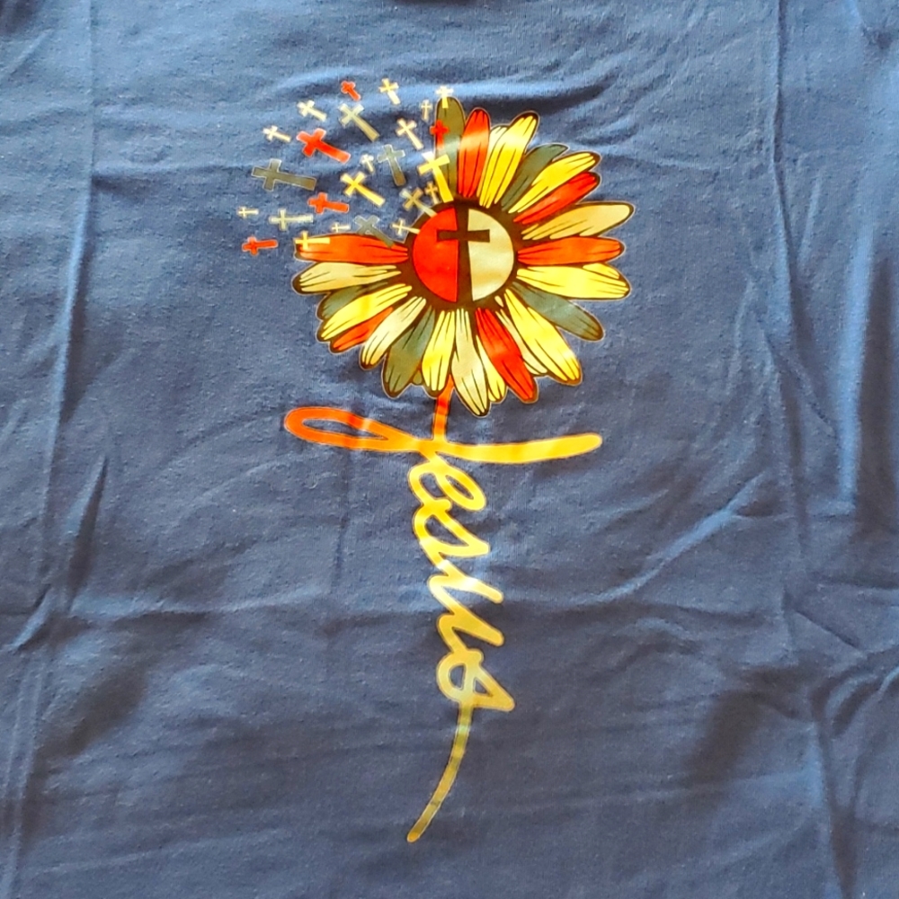 Jesus flower t-shirt